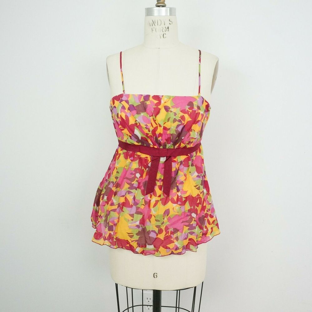 Anna Sui Anthropologie Bustier Top Floral